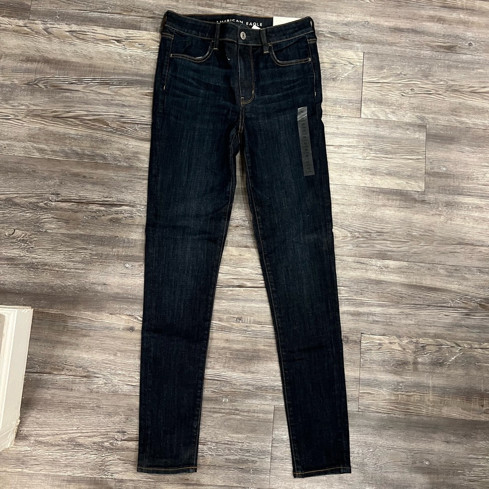 American Eagle Outfitters Women's Deep Indigo Skinny Jeans - extra long